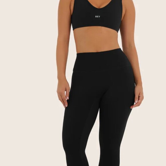 Set Active Sportbody Mid-Rise Leggings in Onyx Black - Picture 1 of 4